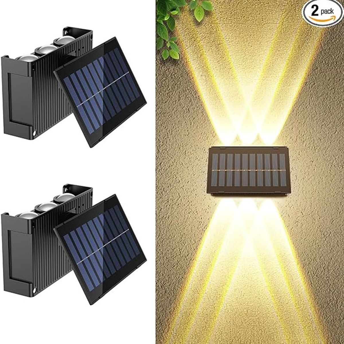 GENERICO - Luces Solares De Pared Para Exteriores Inalámbricas E Impermeables