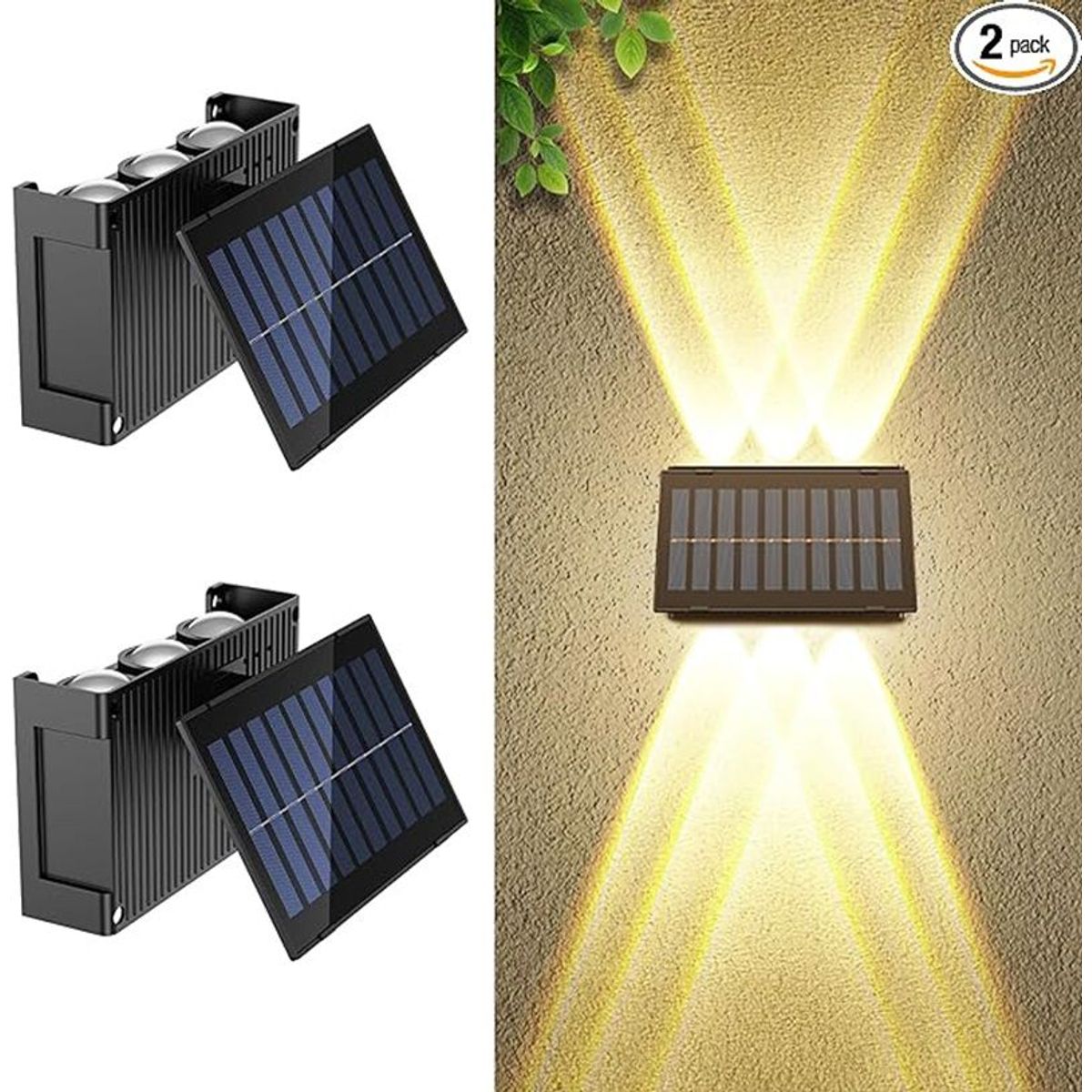 GENERICO - Luces Solares De Pared Para Exteriores Inalámbricas E Impermeables