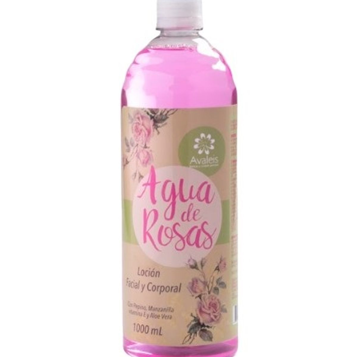 GENERICO - Agua de Rosas Tónico Facial y Corporal Spray Avaleís 1000 ml