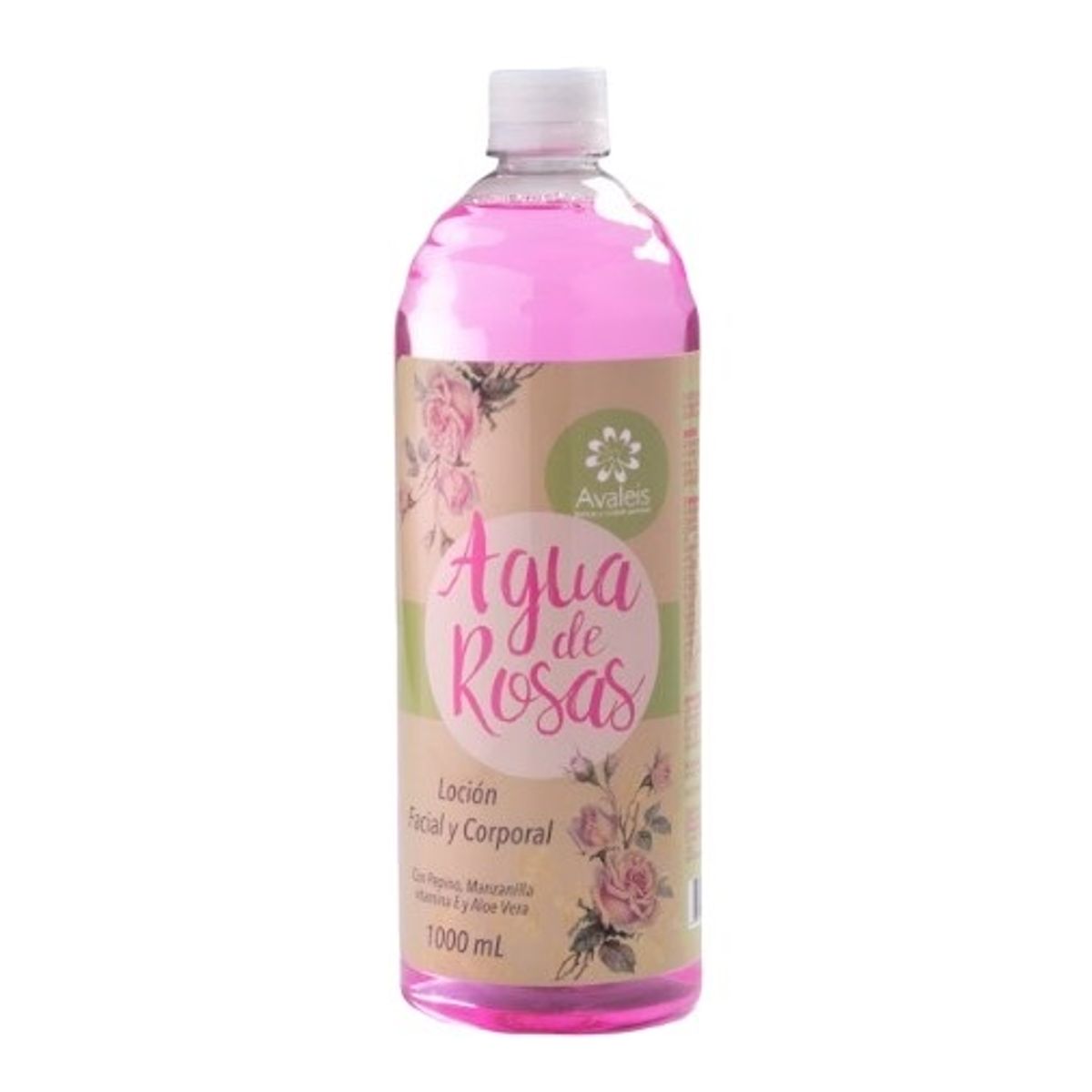 GENERICO - Agua de Rosas Tónico Facial y Corporal Spray Avaleís 1000 ml