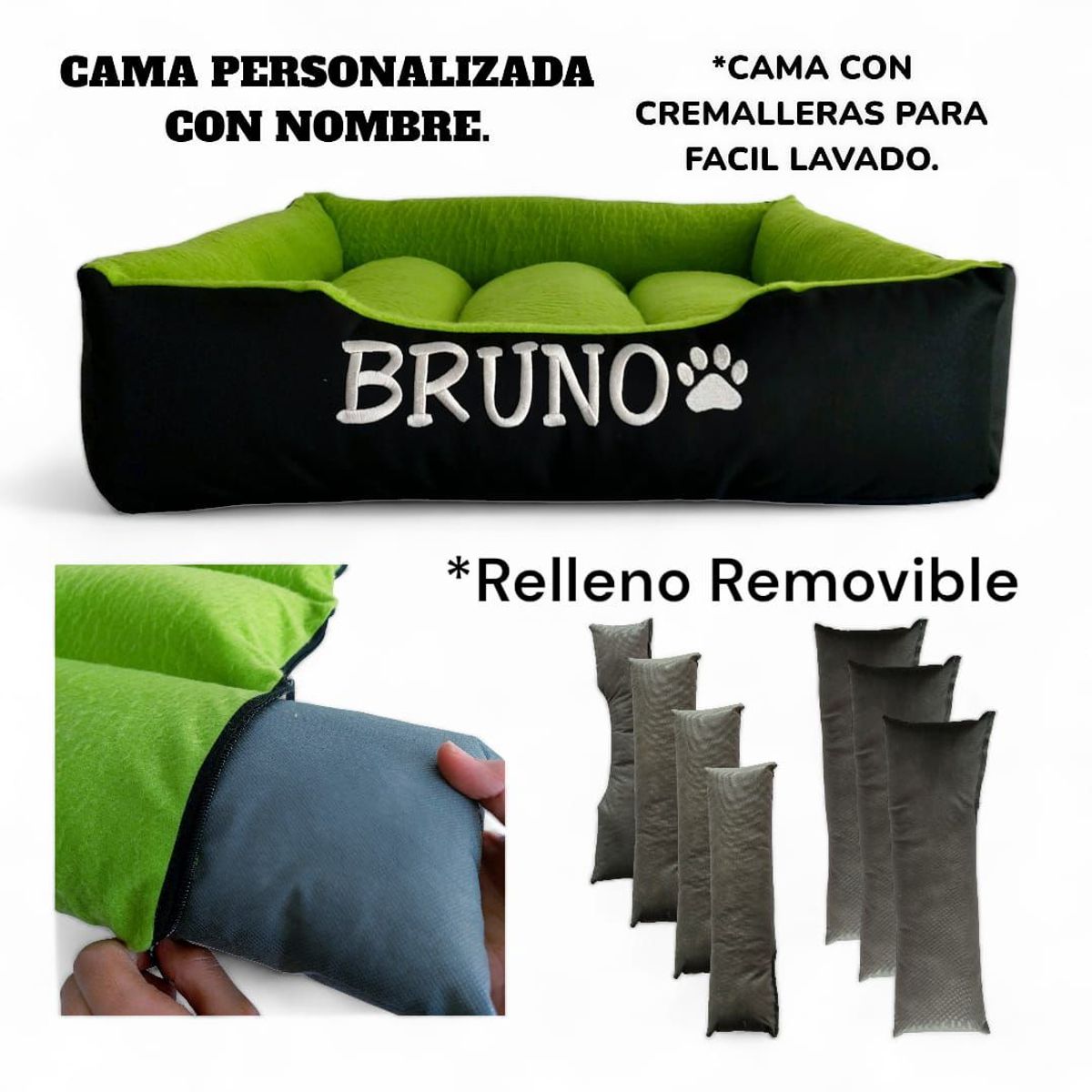 GENERICO - Cama Para Perros y Gatos Personalizada 40 x 40 cm Azul