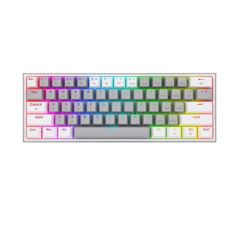 REDRAGON - Teclado Gamer Redragon Fizz Pro K616 Rgb Gris Blanco