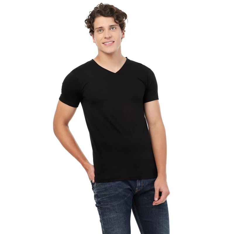 MANPOTSHERD - Camiseta Básica Hombre Negra Manpotsherd_.