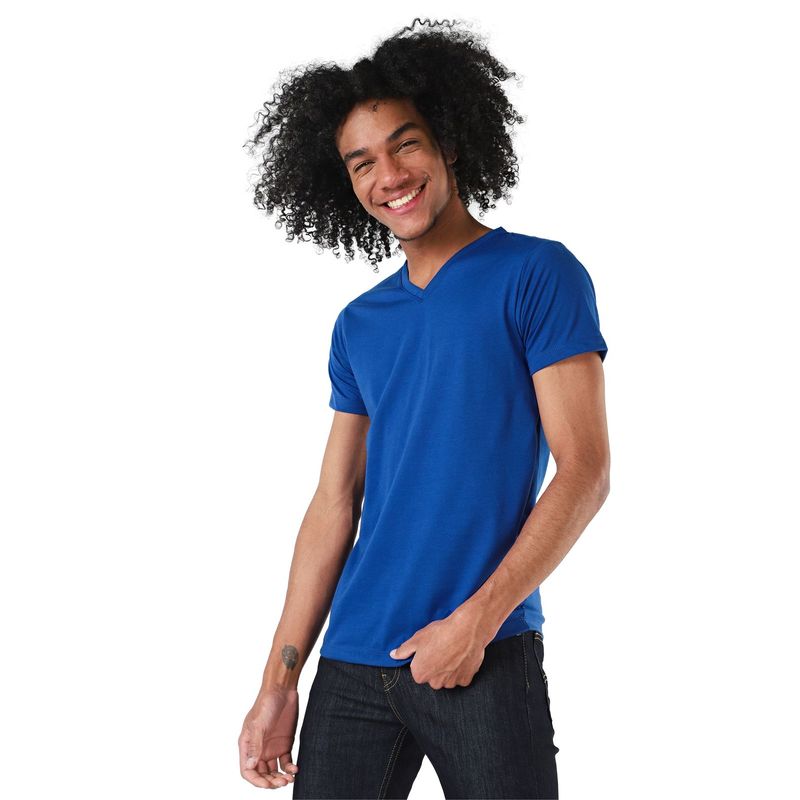 MANPOTSHERD - Camiseta Básica Hombre Azul Rey Manpotsherd