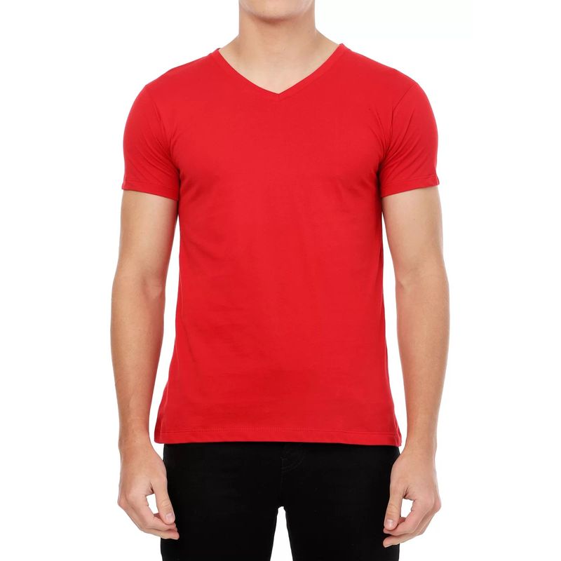 MANPOTSHERD - Camiseta Básica Hombre Rojo Manpotsherd