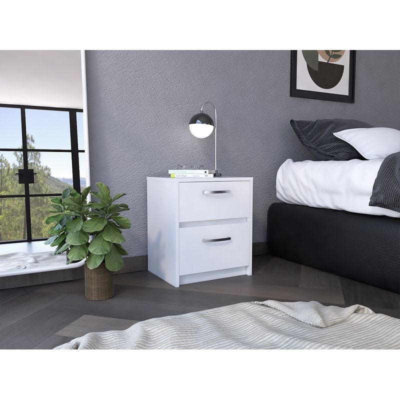 RTA DESIGN - Mesa De Noche Argento Blanco Mqz 46 rta muebles MLB 8073