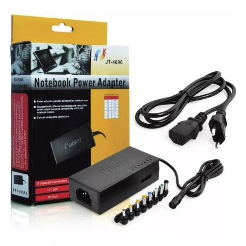 GENERICO - Cargador Portátil Universal 8 Conectores Diferentes Laptop