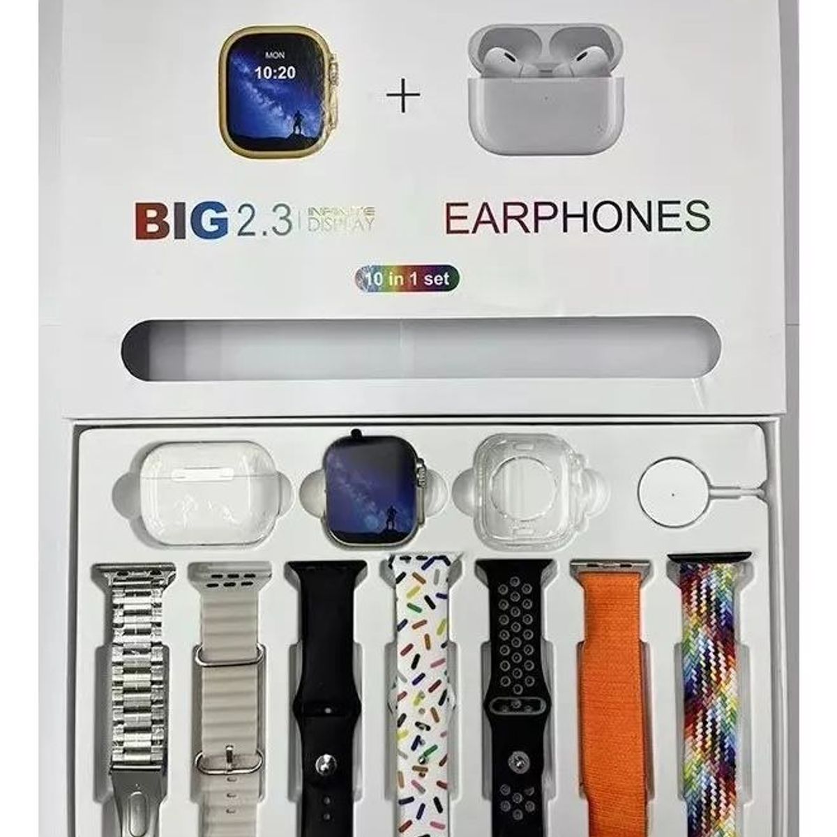 GENERICO - Reloj inteligente smart watch + audifonos + 7 pulsos I20