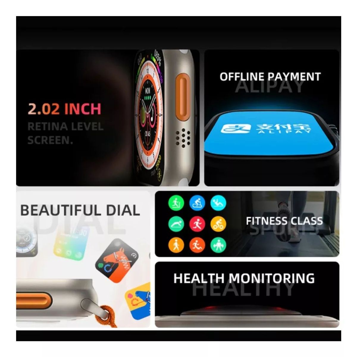 GENERICO - Reloj inteligente smart watch + audifonos + 7 pulsos I20