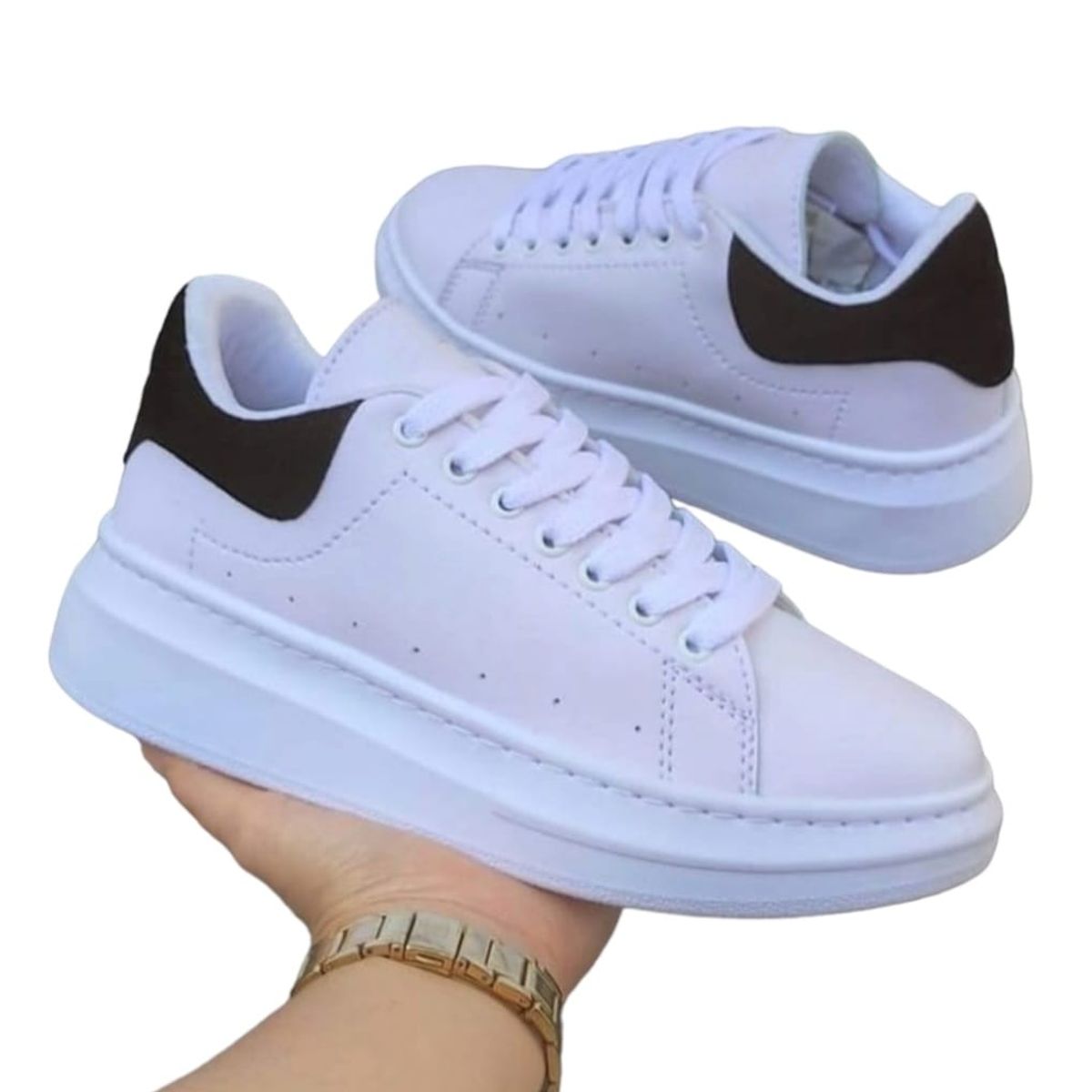 EVEGONZ - Tenis Para Mujer Calzado Blanco Cómodo de Moda
