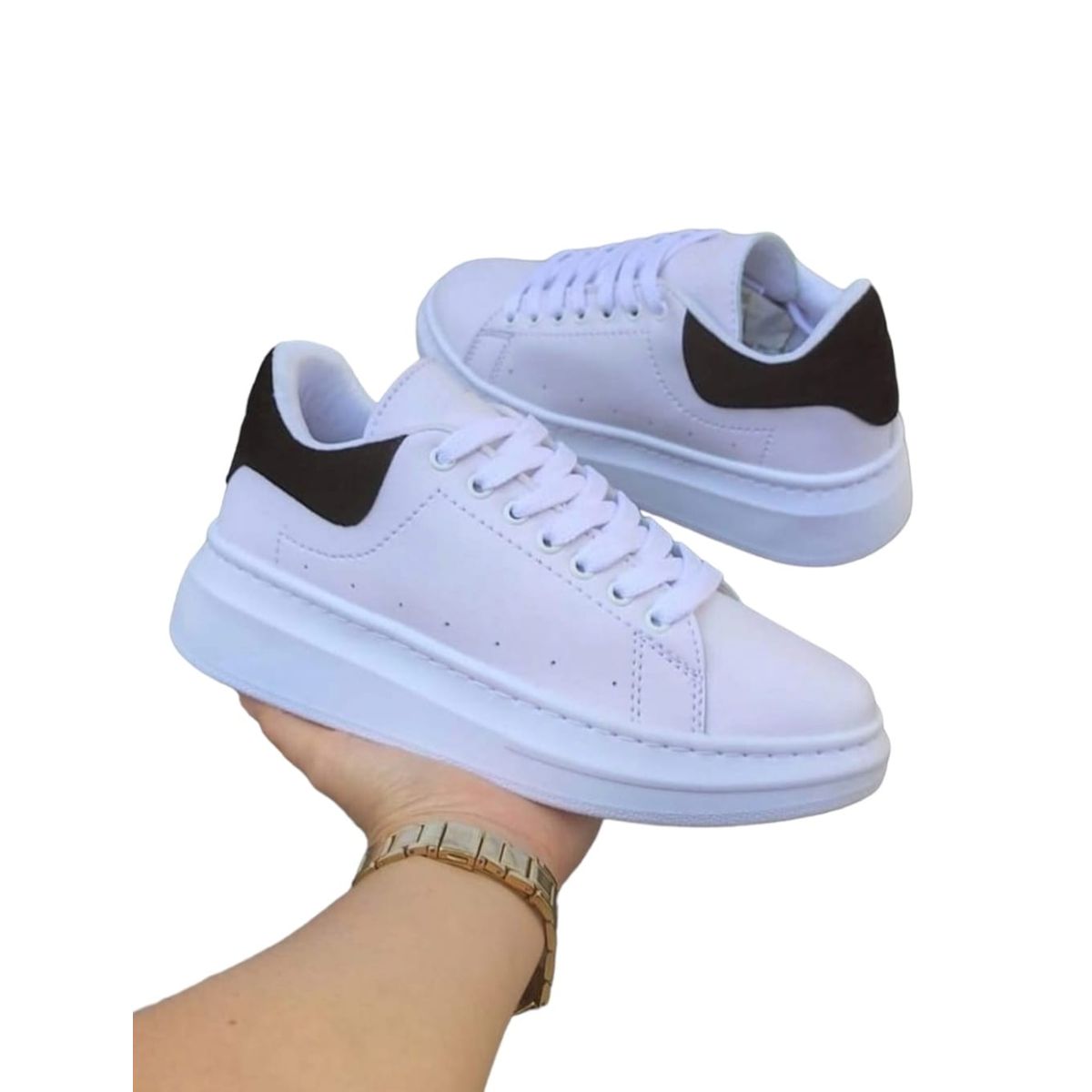 EVEGONZ - Tenis Para Mujer Calzado Blanco Cómodo de Moda