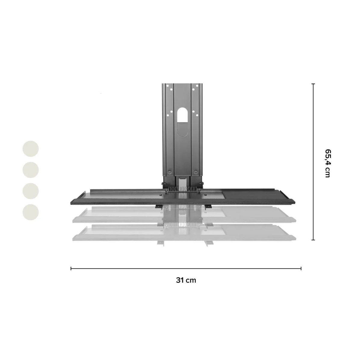 ERGONOMUS - Bandeja Metalica para Teclado  VESA 75*75 y 100*100-