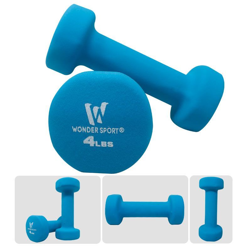 GENERICO - Set Mancuernas X 2 Unds 4lb C/u Kit Pesas Hierro Neopreno