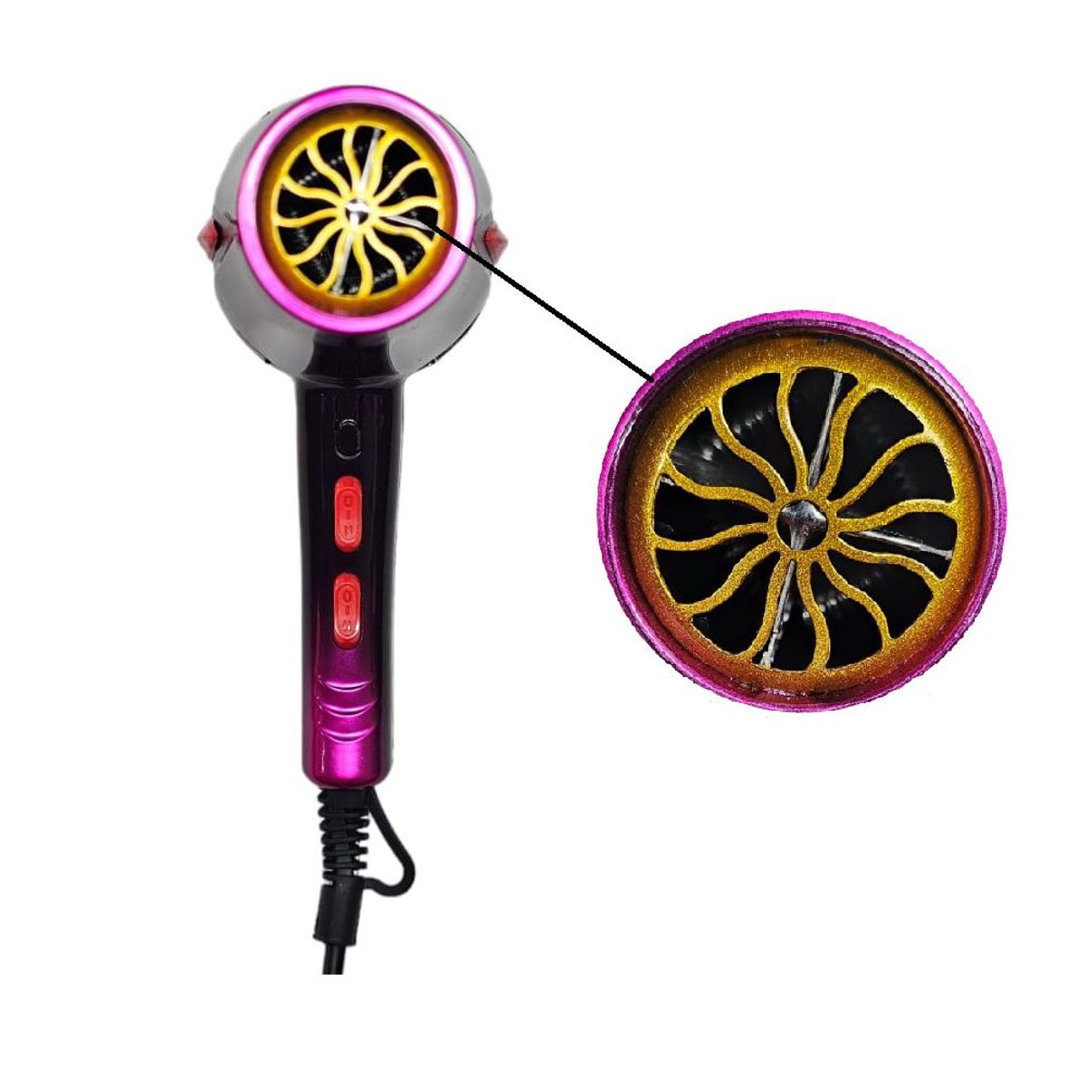GENERAL - Secador De Cabello Vidix Pro VDX-5500 Fucsia