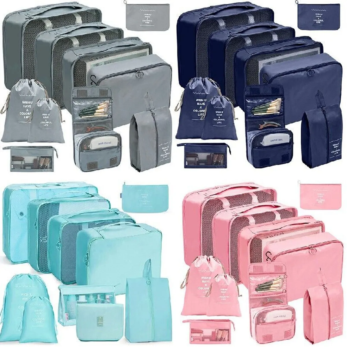 ONE PIXEL - Organizador De Equipaje Para Maleta Kit X10 Bolsas ONEPIXEL