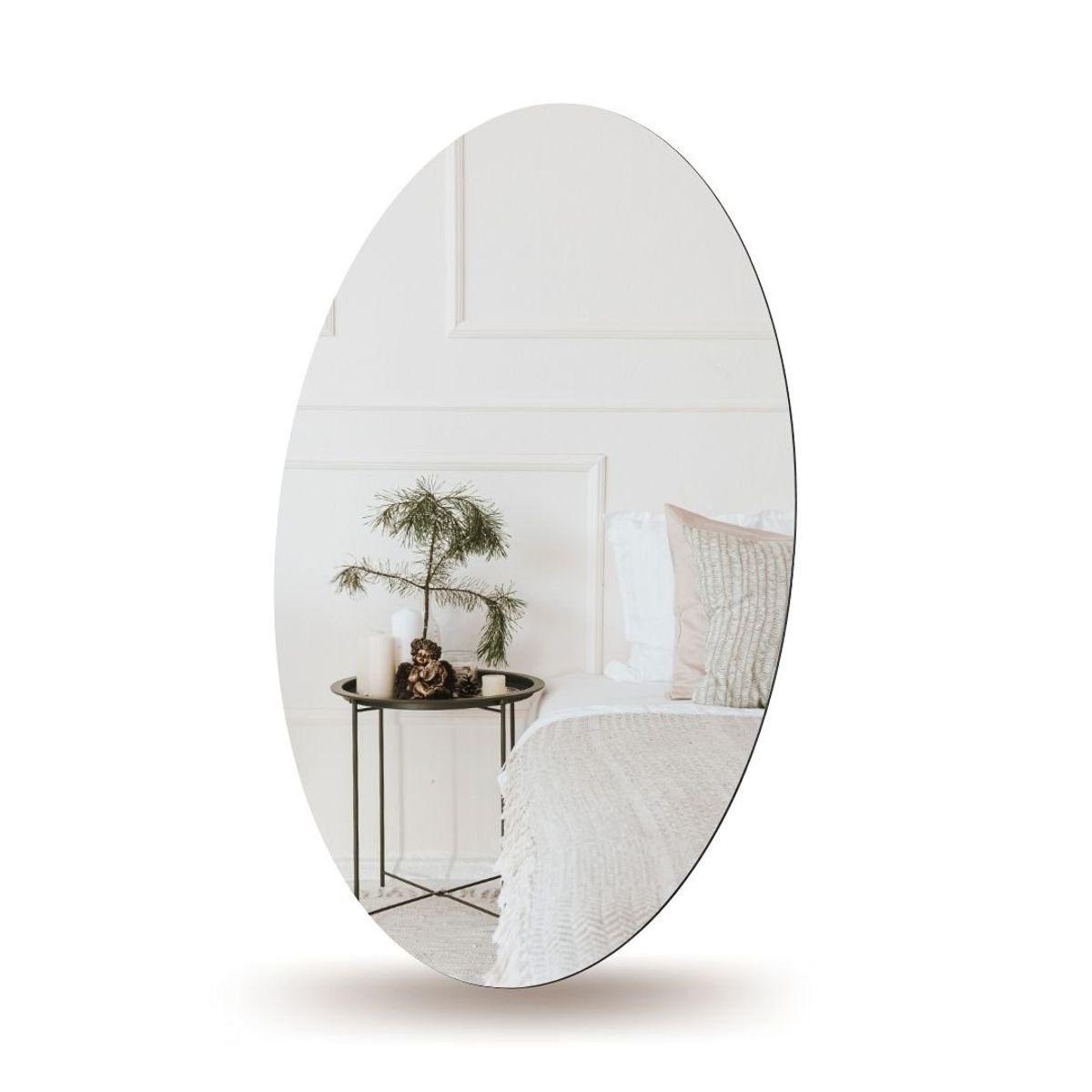 ALIK DISEÑO - Espejo Circular Decorativo Flotante Sin Marco 80cm