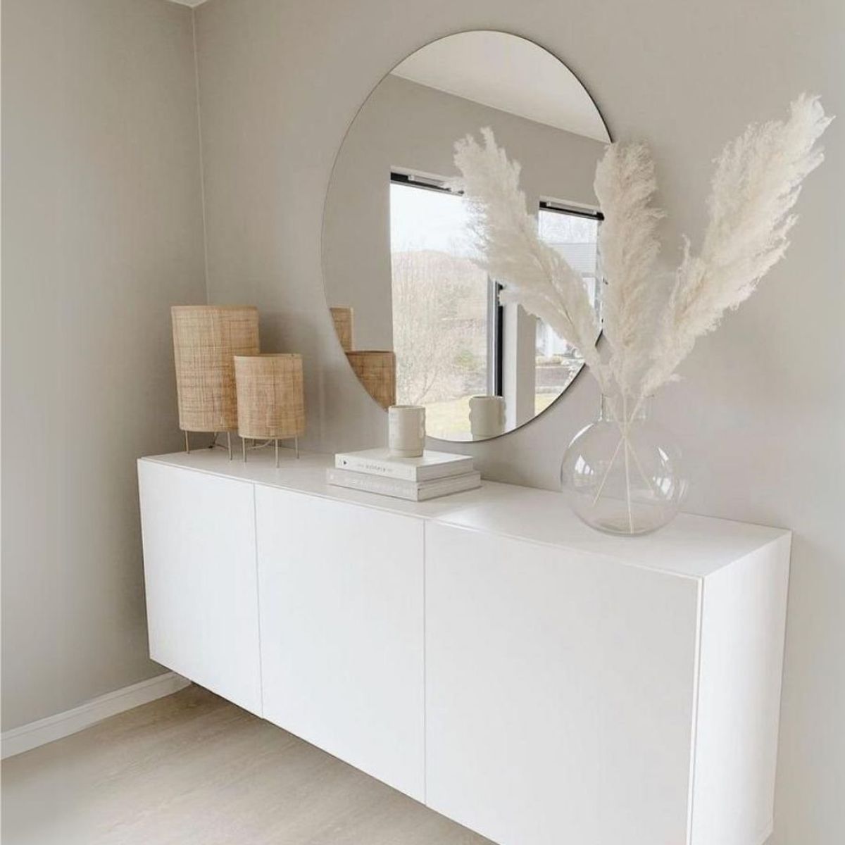 ALIK DISEÑO - Espejo Circular Decorativo Flotante Sin Marco 80cm