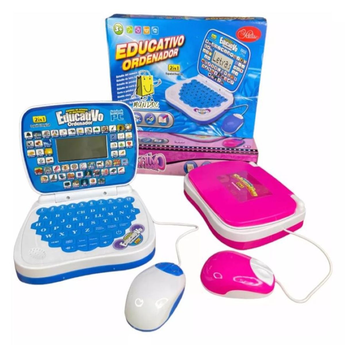 ZHOPI CO - Mini Computador Portatil Mouse Didactico Infantil Educativo