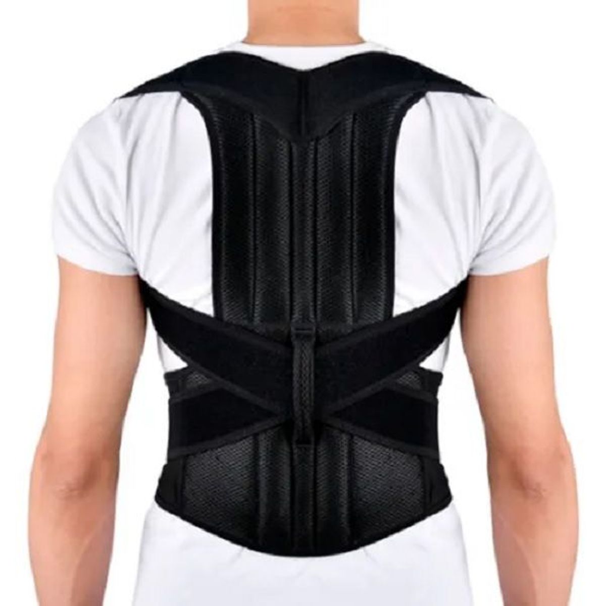 GENERICO - Corrector Postura Varillas Espalda Lumbar Faja Chaleco Abs