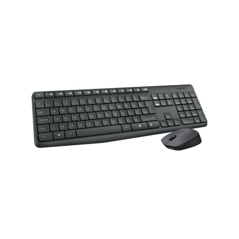 LOGITECH - Combo Teclado Mouse MK235 Logitech Español Inalámbrico Compatible Win