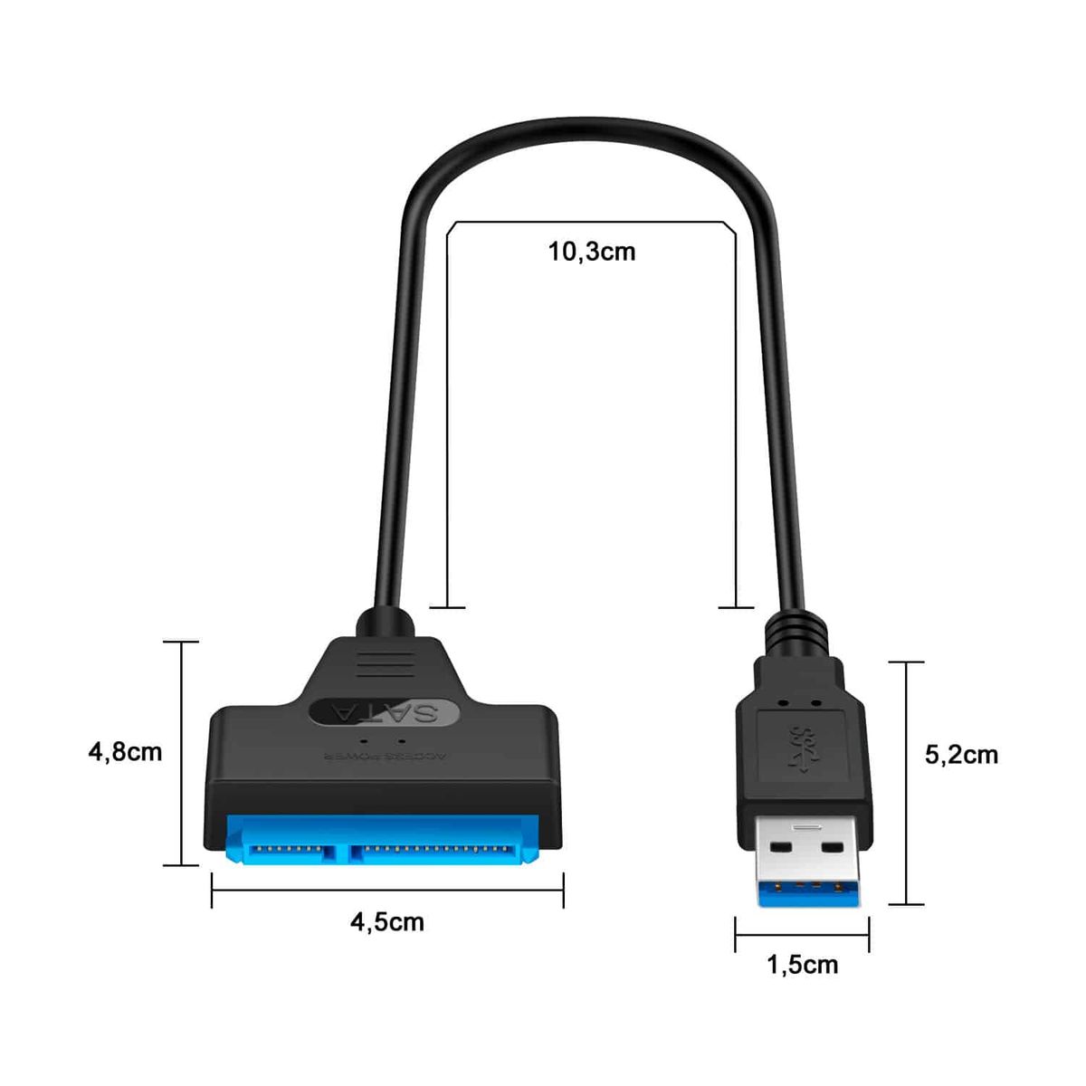 GENERICO - Cable Adaptador Sata A Usb 3-0 Y 2-0 Hdd de 2-5mm Y Sdd