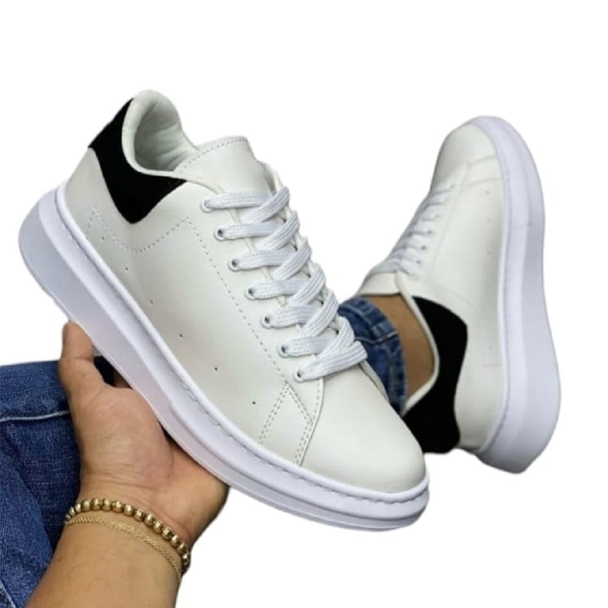 EVEGONZ - Zapatos Casuales Calzado Urbano de Moda Tenis Blancos Mujer