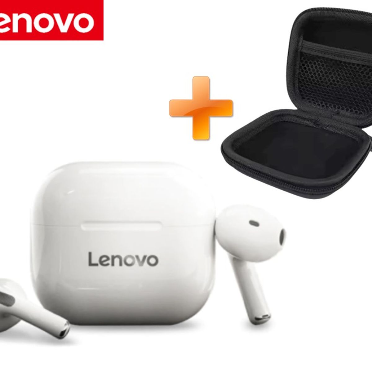 Lenovo - Audífonos Lenovo LP40 Bluetooth 5.3 TWS - Micrófono HD - Baja Latencia - Estuche Gratis