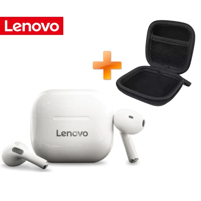 LENOVO - Audifonos Inalambricos Bluetooth Lenovo Lp40 BLANCO ¡Estuche GRATIS