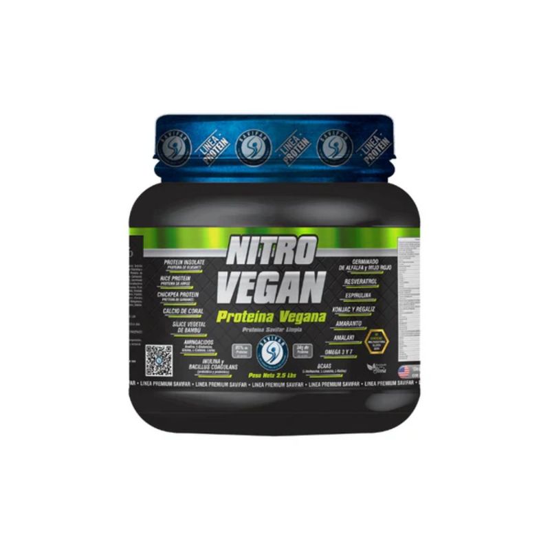 SAVIFAR - Nitro Vegan Proteina Vegana 2.5 libras - Savifar