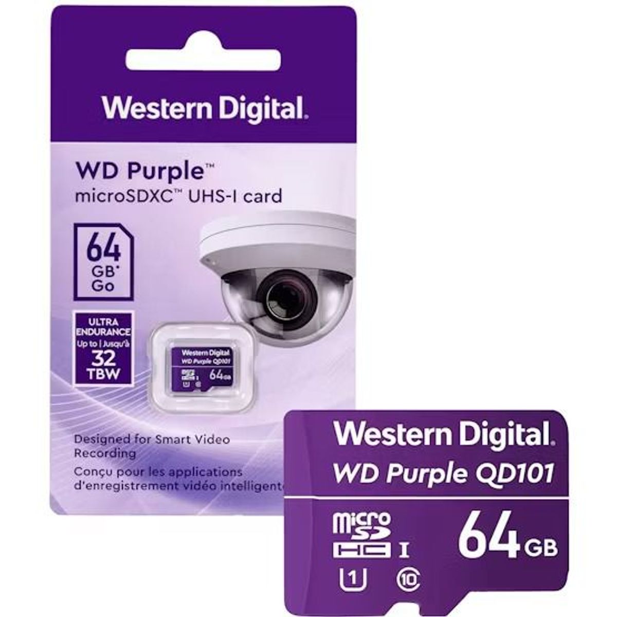 GENERICO - MICROSD WESTER DIGITAL PURPLE CLASE 10 64GB