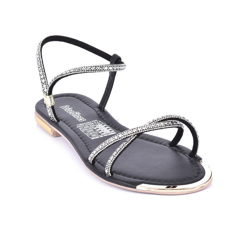 PRICE SHOES - Price Shoes Sandalia Plana Para Mujer 482103NEGRO