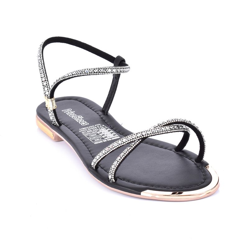 PRICE SHOES - Price Shoes Sandalia Plana Para Mujer 482103NEGRO