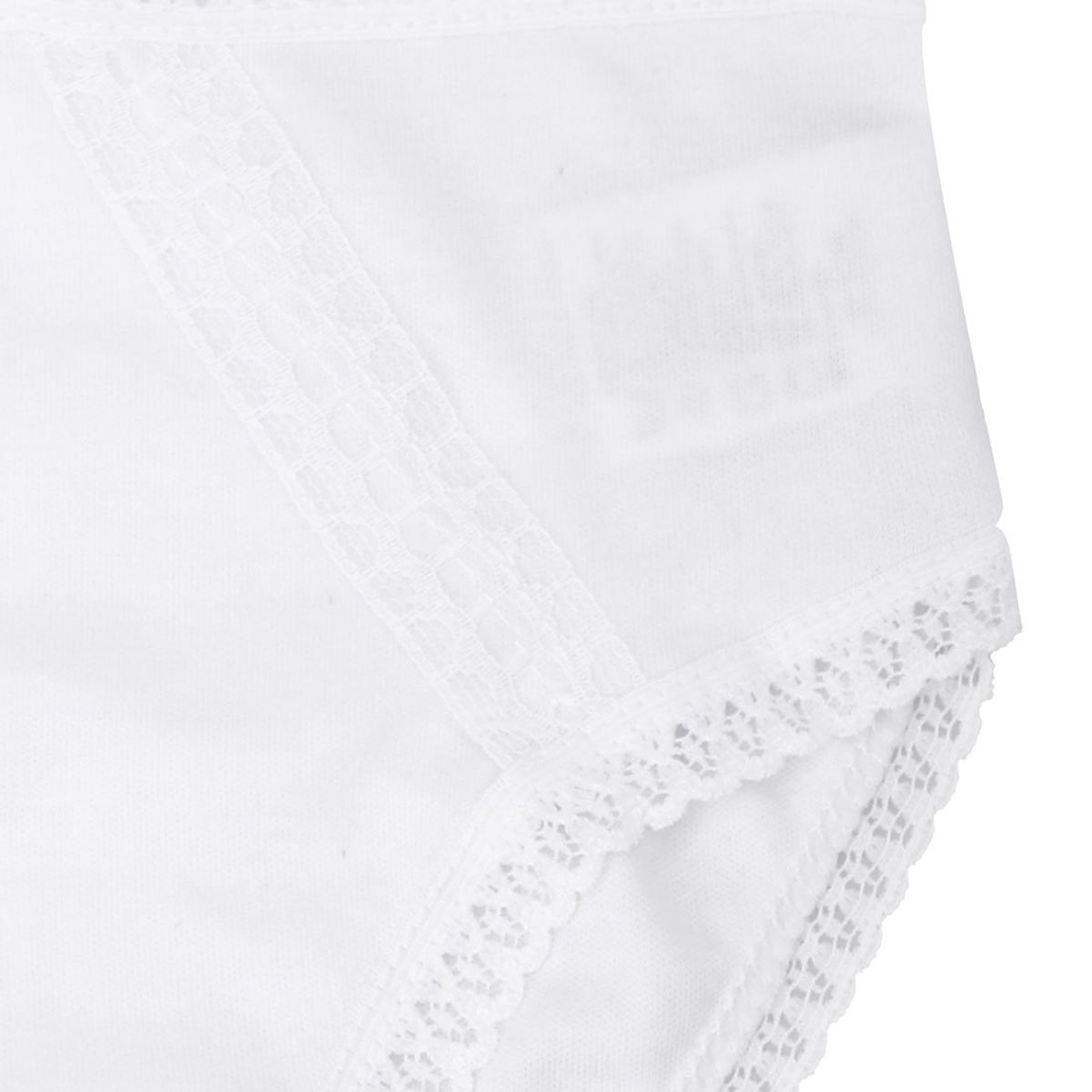 SANTANA - Combo X3 Panty Clásico Niña Con Encaje Santana Blanco