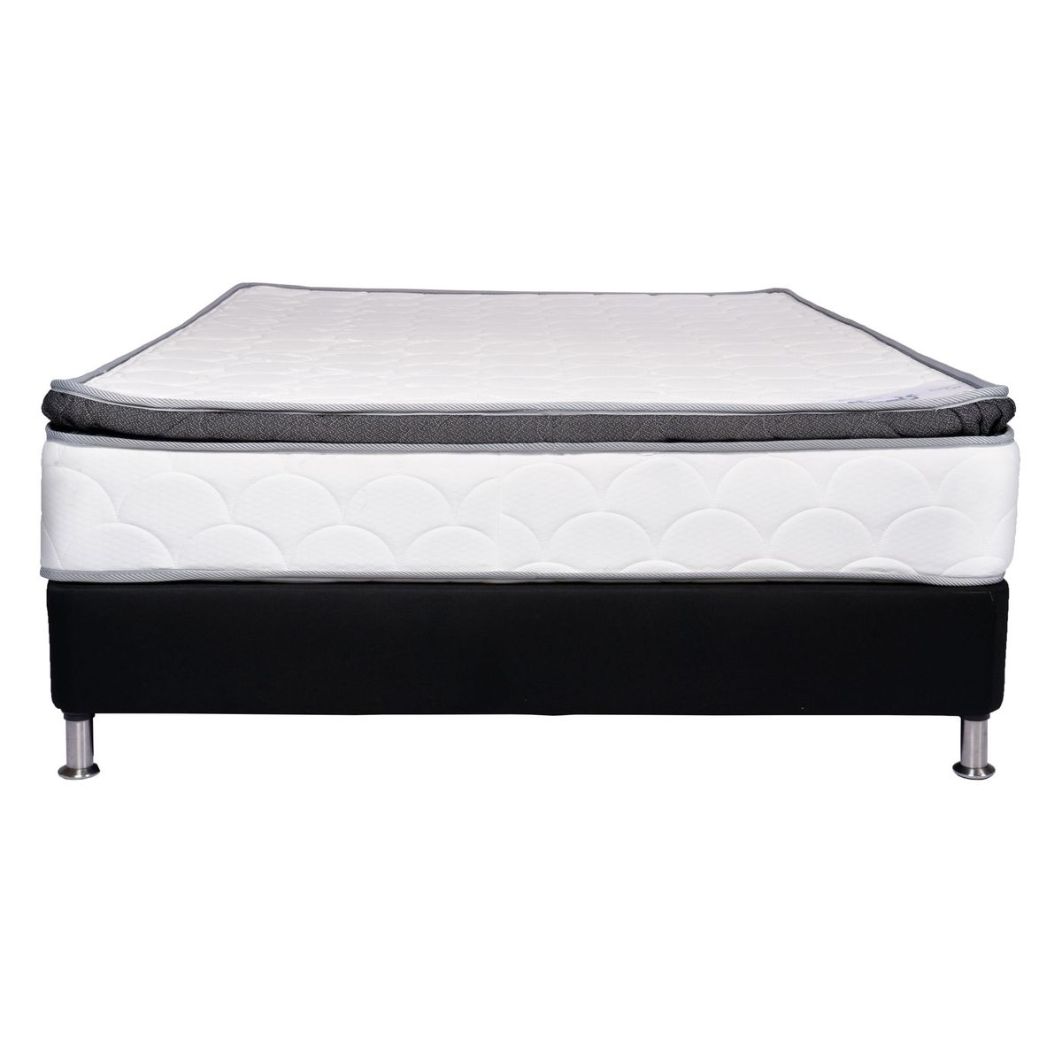 COLCHONES DISTINCION - COMBO COLCHON ORO UNI PILLOW 120X190 + BASE CAMA TELA MF 120X190