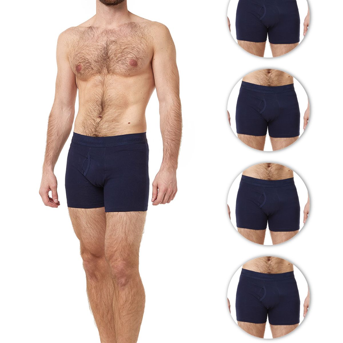 SANTANA - Combo X5 Bóxer Corto Hombre Santana Azul Oscuro