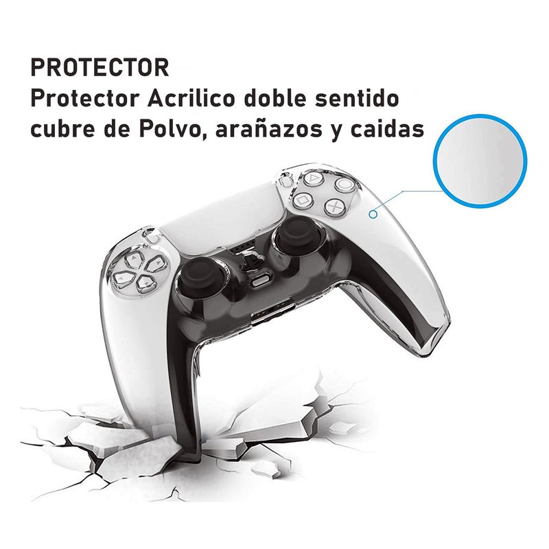 GENERICO - Protector Acrilico Transparente Funda Para Control PS5