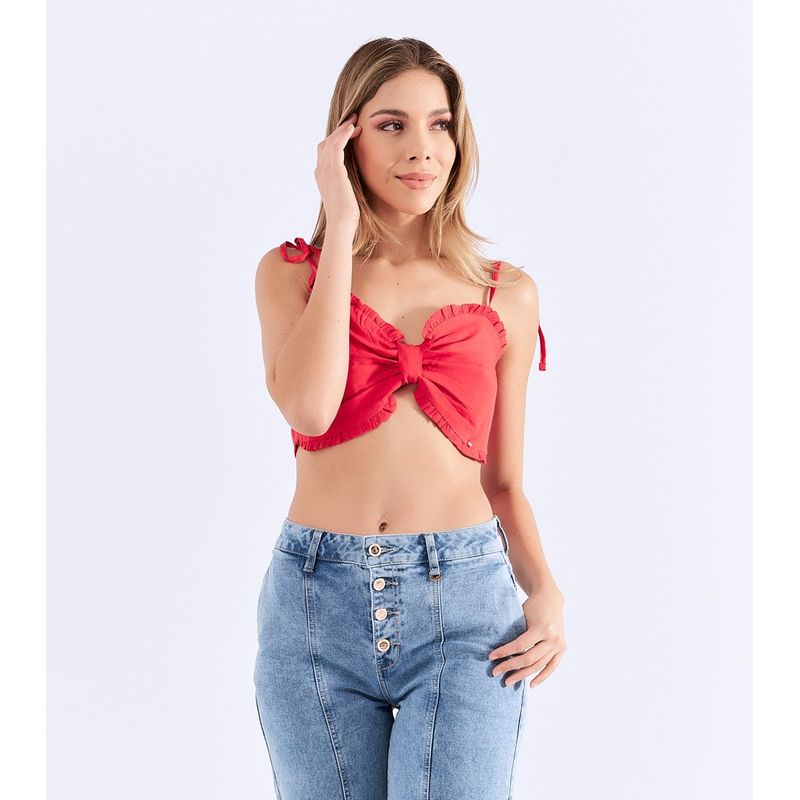 DEREK - Blusa De tiras Para Mujer Encauchada Derek