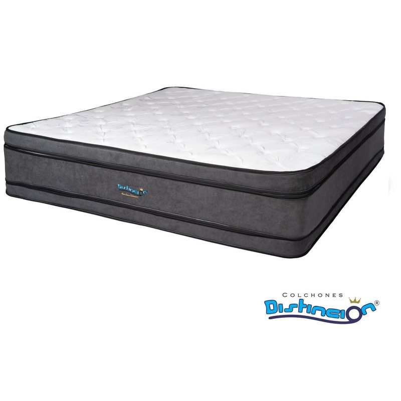 COLCHONES DISTINCION - COLCHON RESORTADO DIAMANTE DOBLE PILLOW 160 X 190 X 40