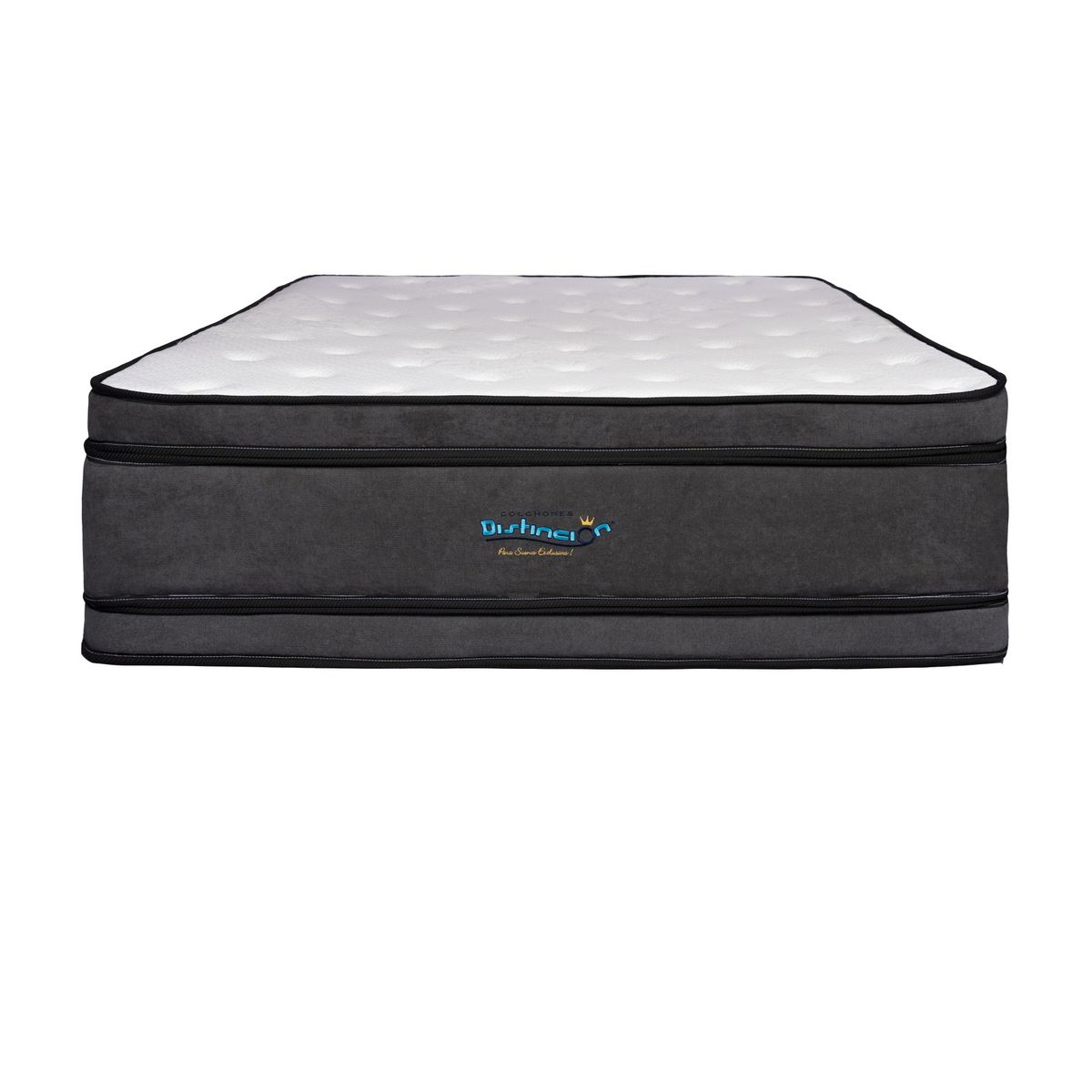 COLCHONES DISTINCION - COLCHON RESORTADO DIAMANTE DOBLE PILLOW 140 X 190 X 40