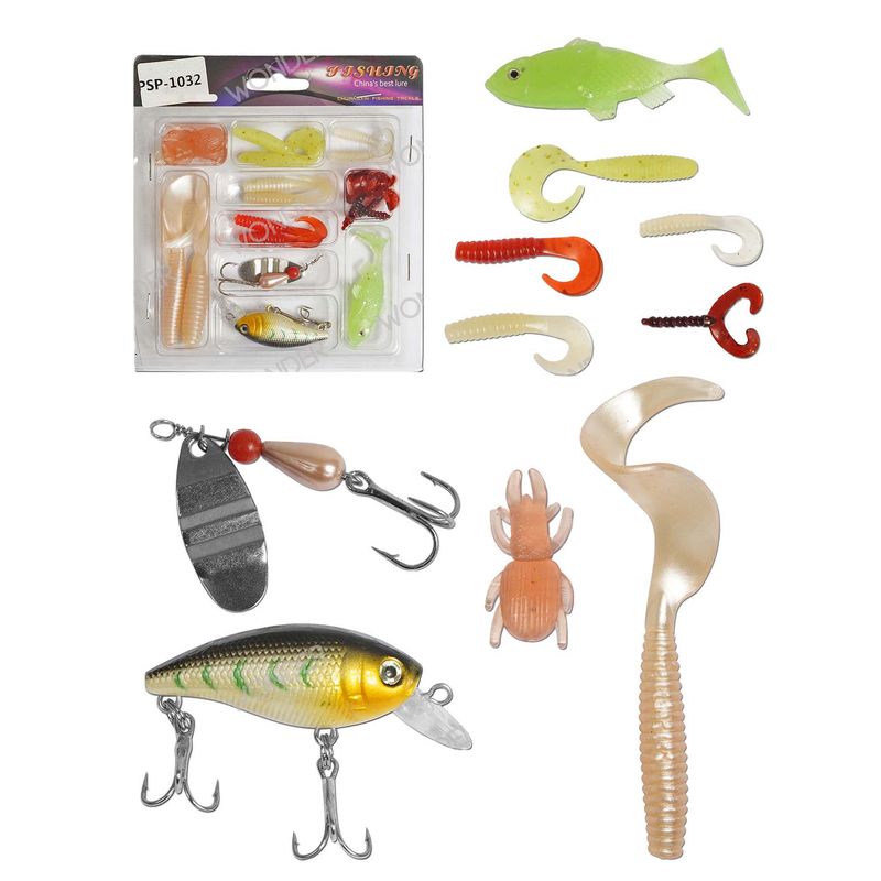 GENERICO - Set De Señuelos Para Pesca x 17 Unidades
