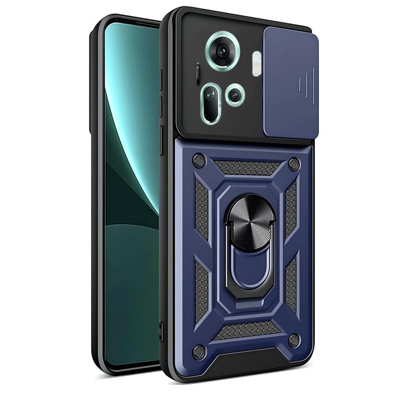 GENERICO - Funda Case Protector Cámara Slider Compatible Oppo Reno 11 5G Azul