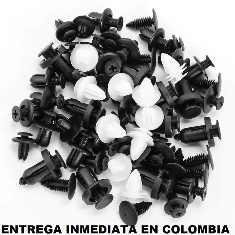 GENERICO - pines broches clips topes para vehiculo de 50 unidades