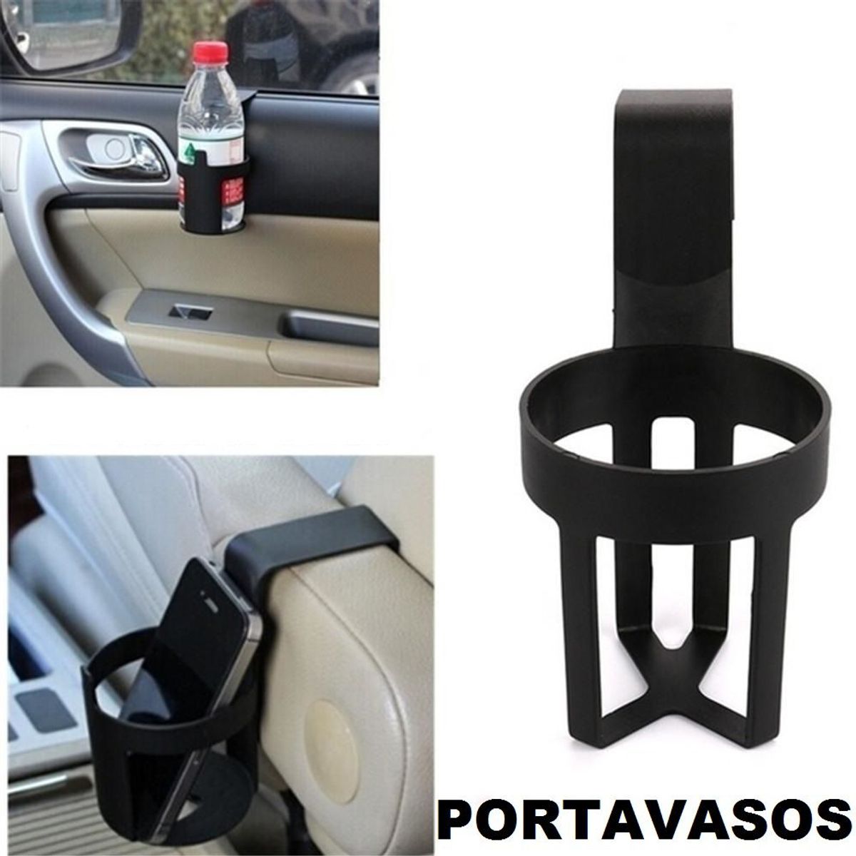 GENERICO - portavasos para vehiculos carro en color negro