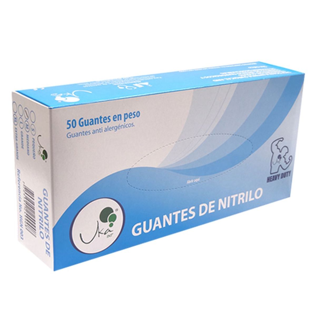 UKAINT - Guantes de Nitrilo HD Cal 12 x 50u Azul Ukaint talla M