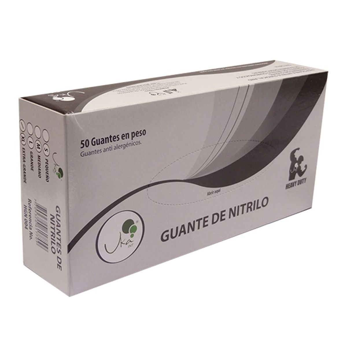 UKAINT - Guantes de Nitrilo HD Cal 12 x 50u  Negro L Ukaint