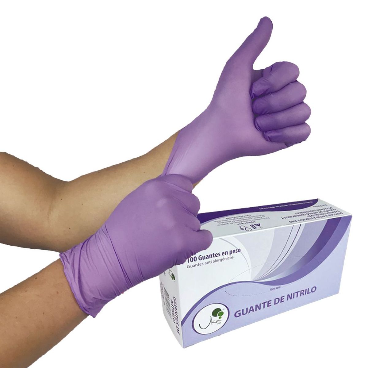UKAINT - Guantes de Nitrilo Morado L x 100u ukaint
