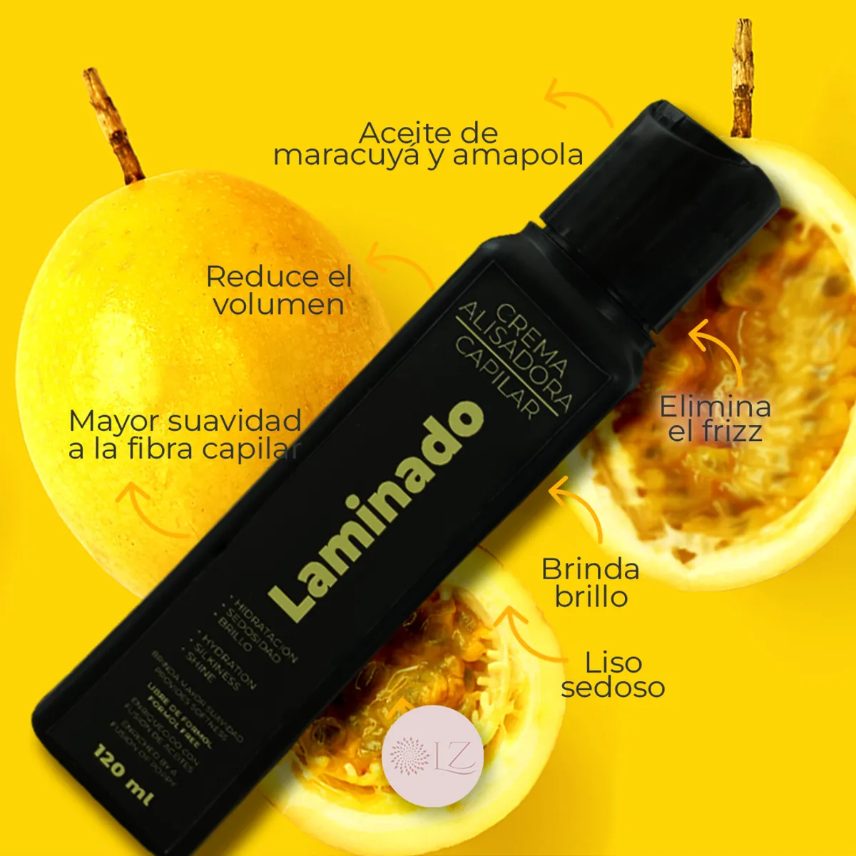 LINA ZAPATA LZ - Crema Alisadora Laminado LZ - Alisa hasta un 80% 120 ml