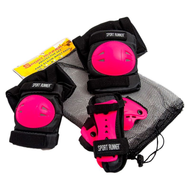 SPORT RUNNER - Kit proteccion semipro rodilleras  coderas  manos niños