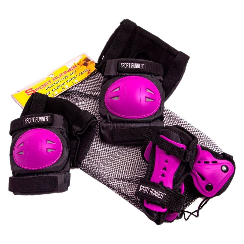 SPORT RUNNER - Kit proteccion semipro rodilleras  coderas  manos niños