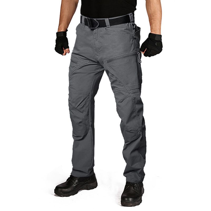UBMD - Pantalon Militar Hombre Casual Transpirable 002 Gris_.